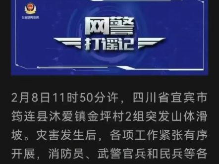 严惩发布涉四川宜宾山体滑坡网络谣言违法行为 公安机关网安部门公布2起典型案例哔哩哔哩bilibili