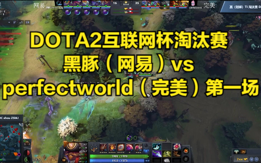 DOTA2互联网杯淘汰赛 黑豚(网易)vs perfectworld(完美)第一场DOTA2赛事