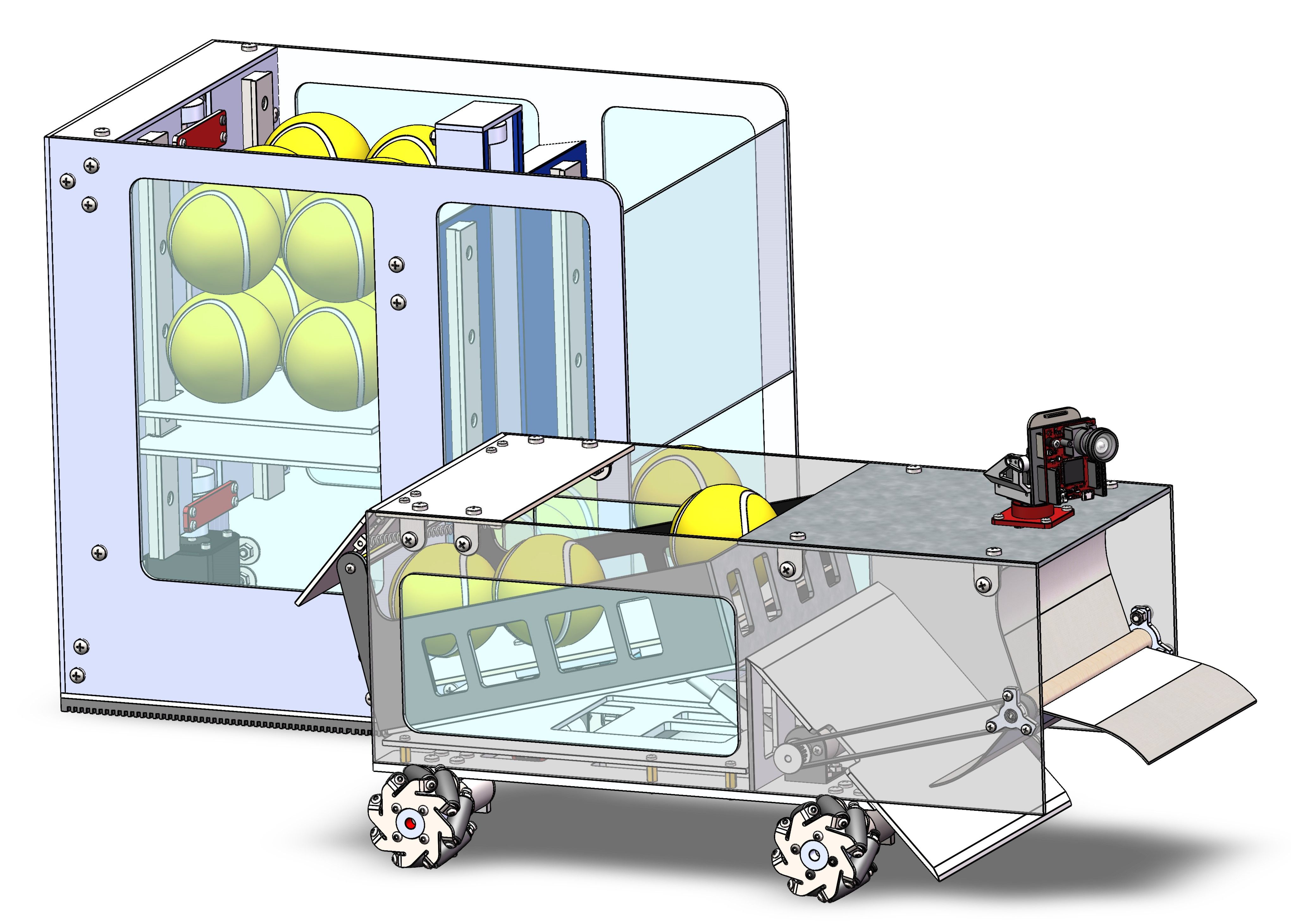 二代捡球机器人实物演示--全国3d设计大赛