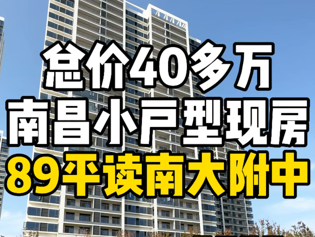 总价40多万单价5000多南昌红谷滩旁89平小户型现房读南大附中附小!哔哩哔哩bilibili