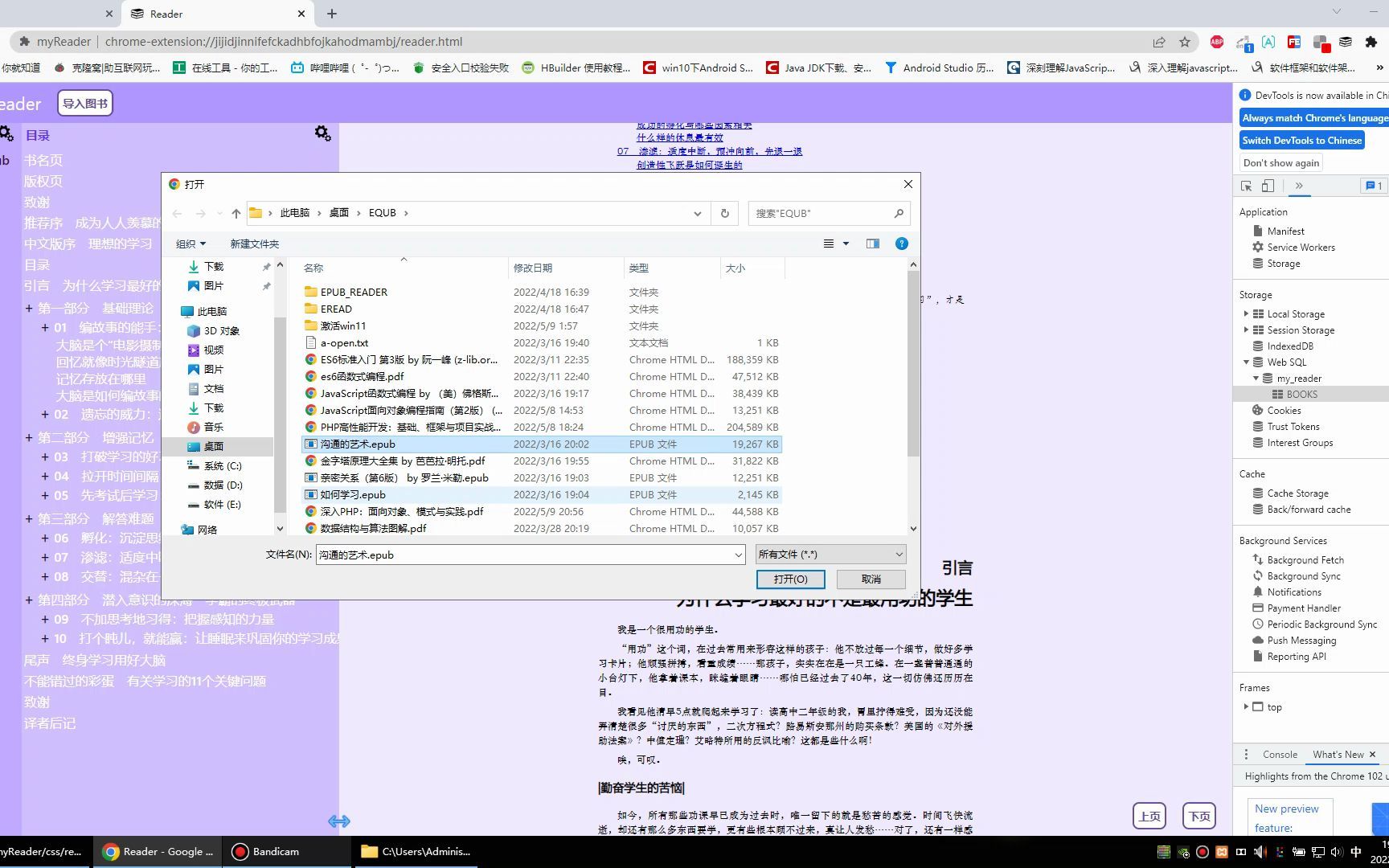 自制谷歌浏览器插件EPUB阅读器哔哩哔哩bilibili