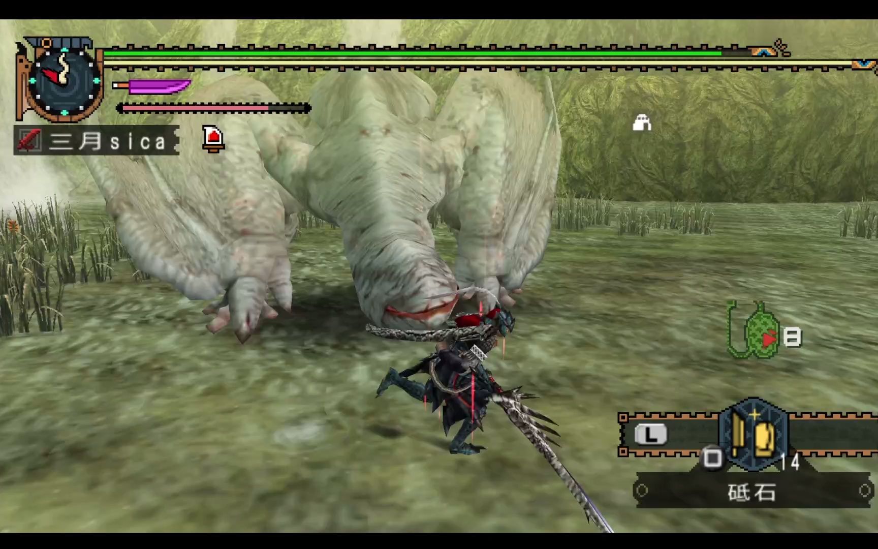 怪物猎人p2g 太刀 白电龙