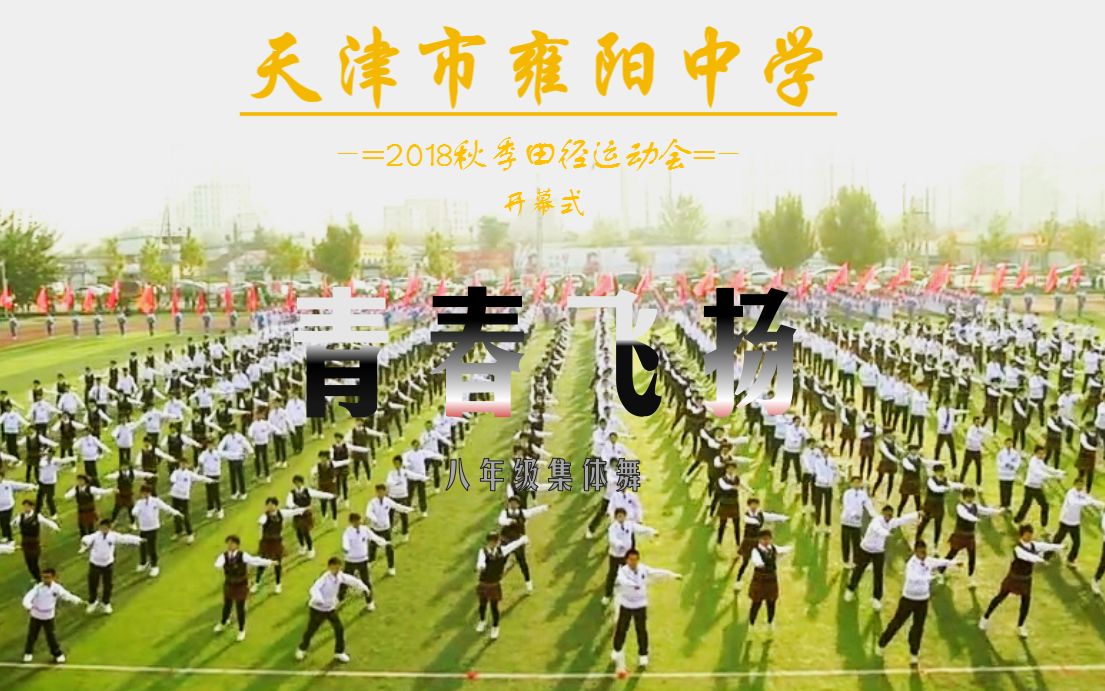 [图]【天津市雍阳中学】2018年秋季运动会开幕式表演-八年级集体舞青春飞扬