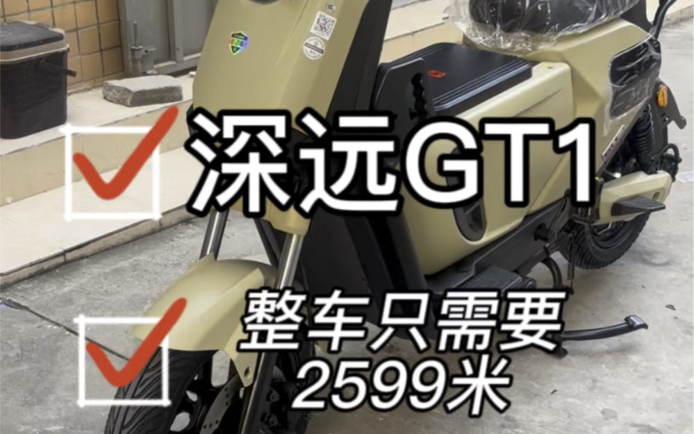 GT1运动版整车只需要2599米#深远 GT1 #深远 gt1运动版 #深远电动车哔哩哔哩bilibili