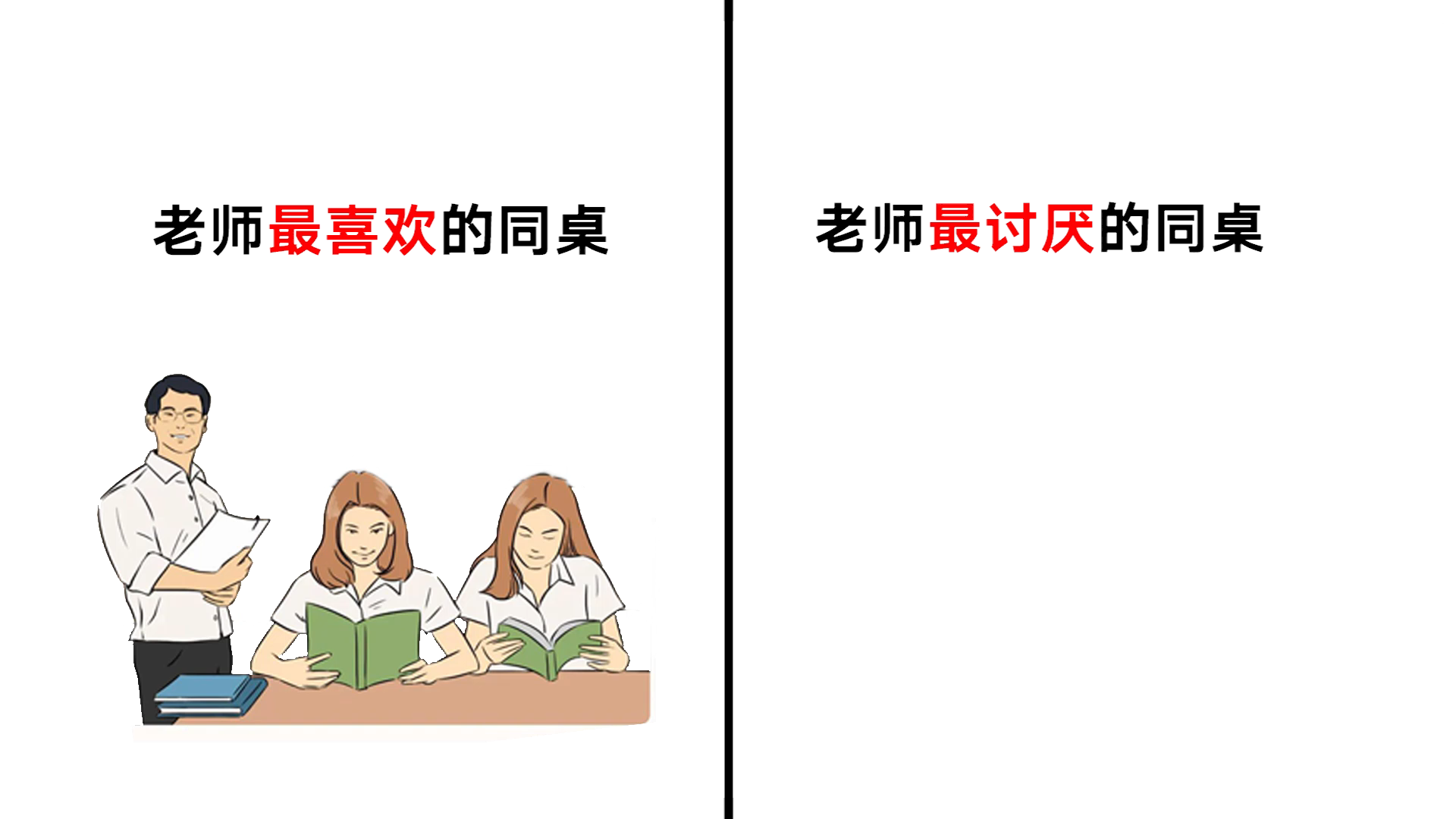 [图]上学时，老师”最讨厌的同桌“类型，看看你中招没？哈哈哈