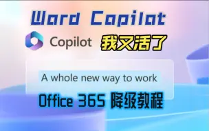 Download Video: Office降级 Word Copilot复活？