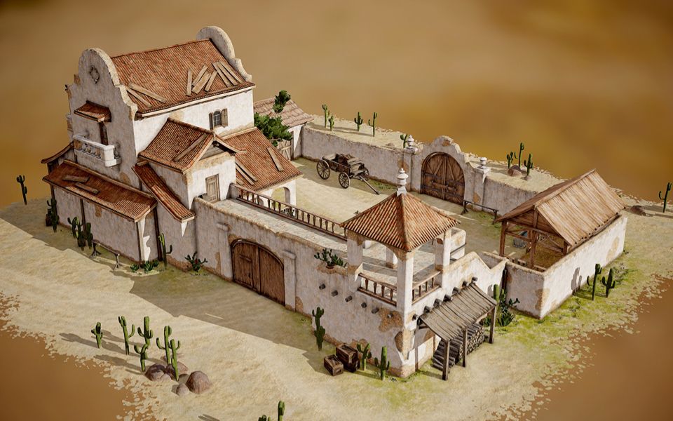 【maya场景建模】吃鸡场景小房屋模型还原,次世代场景模型制作详解