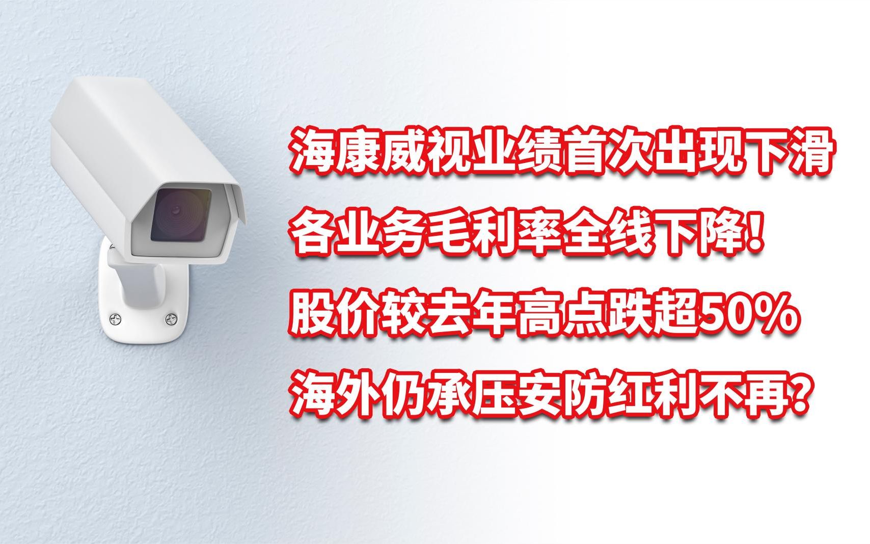 海康威视业绩首次出现下滑,各业务毛利率均下降!安防红利不再?哔哩哔哩bilibili