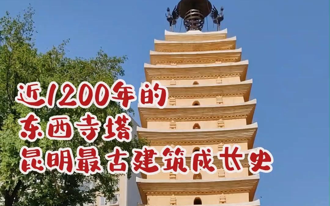 近1200年的东西寺塔,昆明最古建筑成长史.哔哩哔哩bilibili