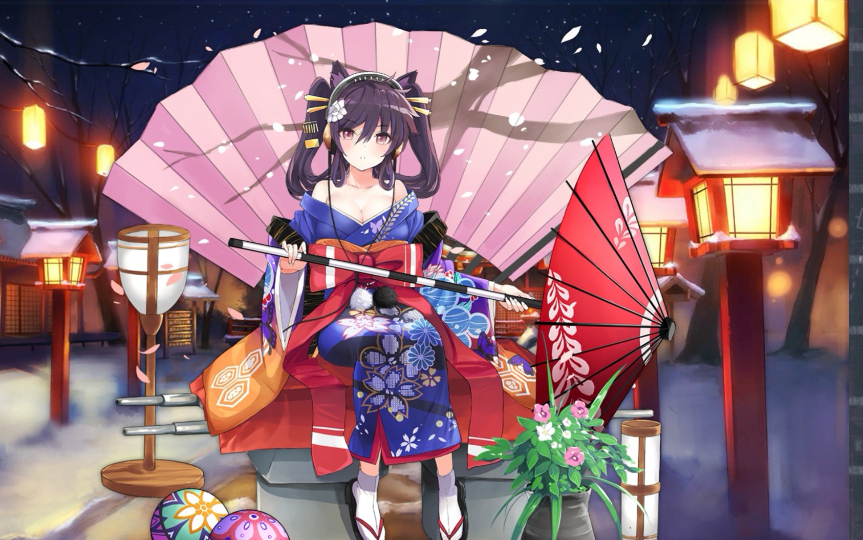 碧蓝航线-足柄,举高高的新年换装含大哥,矶风.