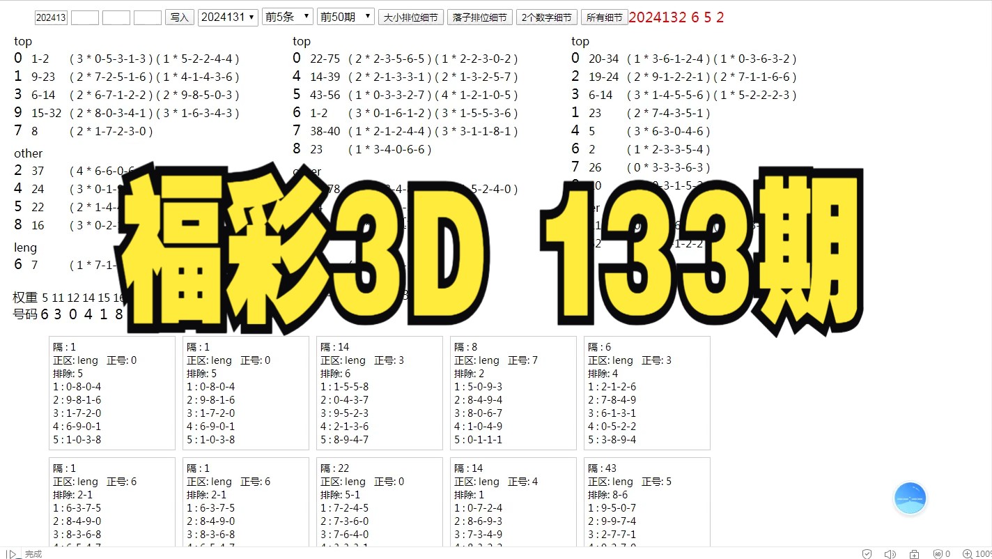 福彩3D第2024133期数据分析哔哩哔哩bilibili
