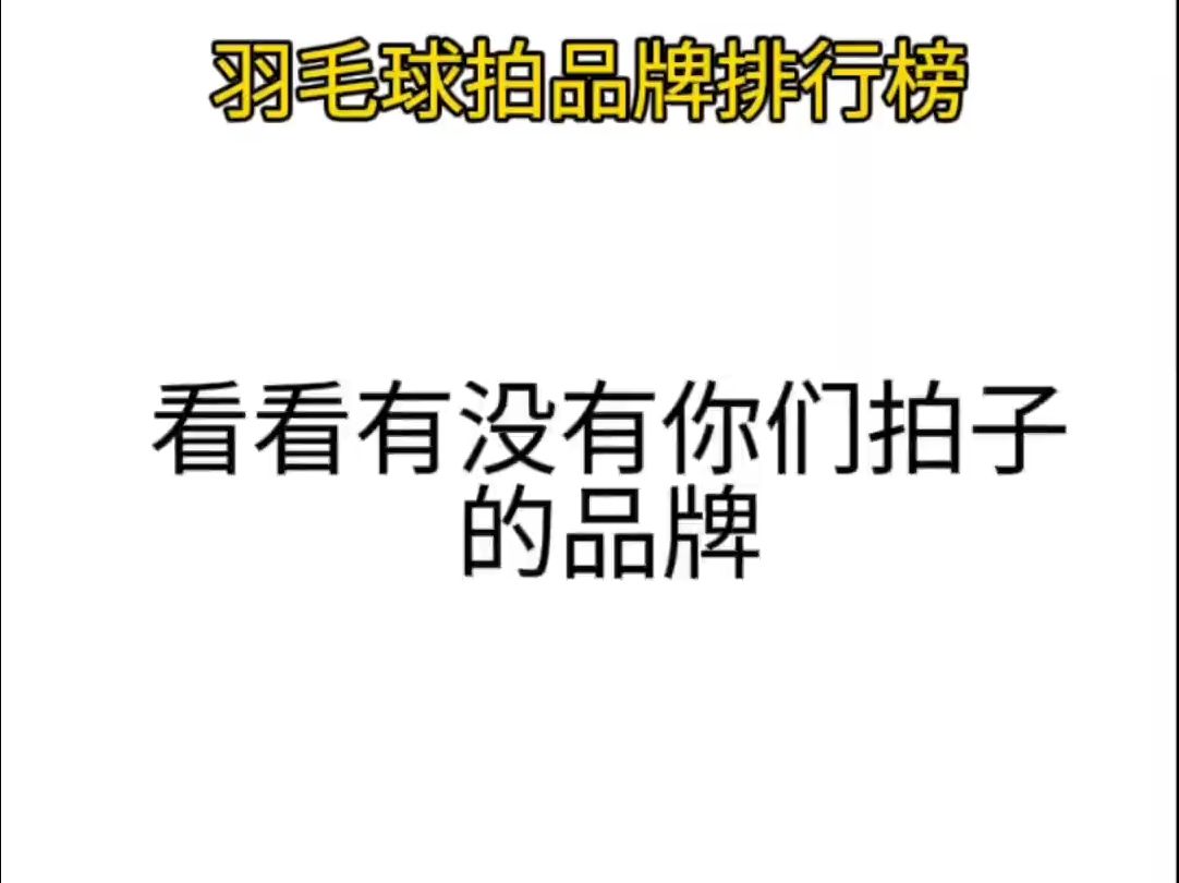 羽毛球拍品牌排行!你们都有哪个品牌的拍子.哔哩哔哩bilibili