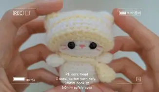 Скачать видео: 【编织时光Crochet】小猫咪【1】