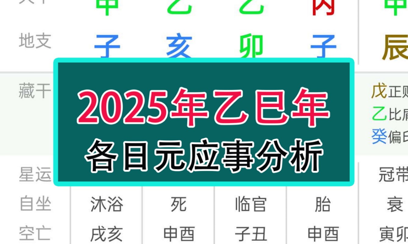 2025流年分析(命理八字知识分享)哔哩哔哩bilibili