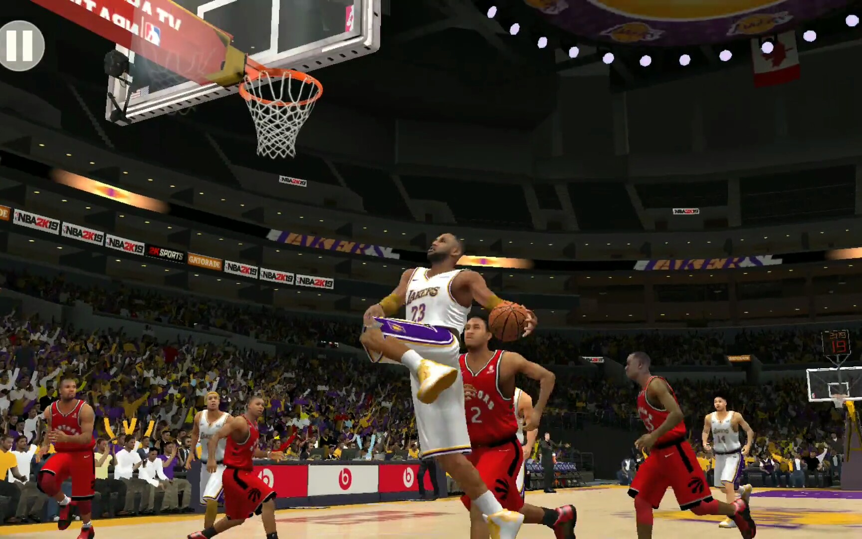 《nba2k19》詹姆斯最帅扣篮之(超级大风车)欣赏_哔哩哔哩_bilibili