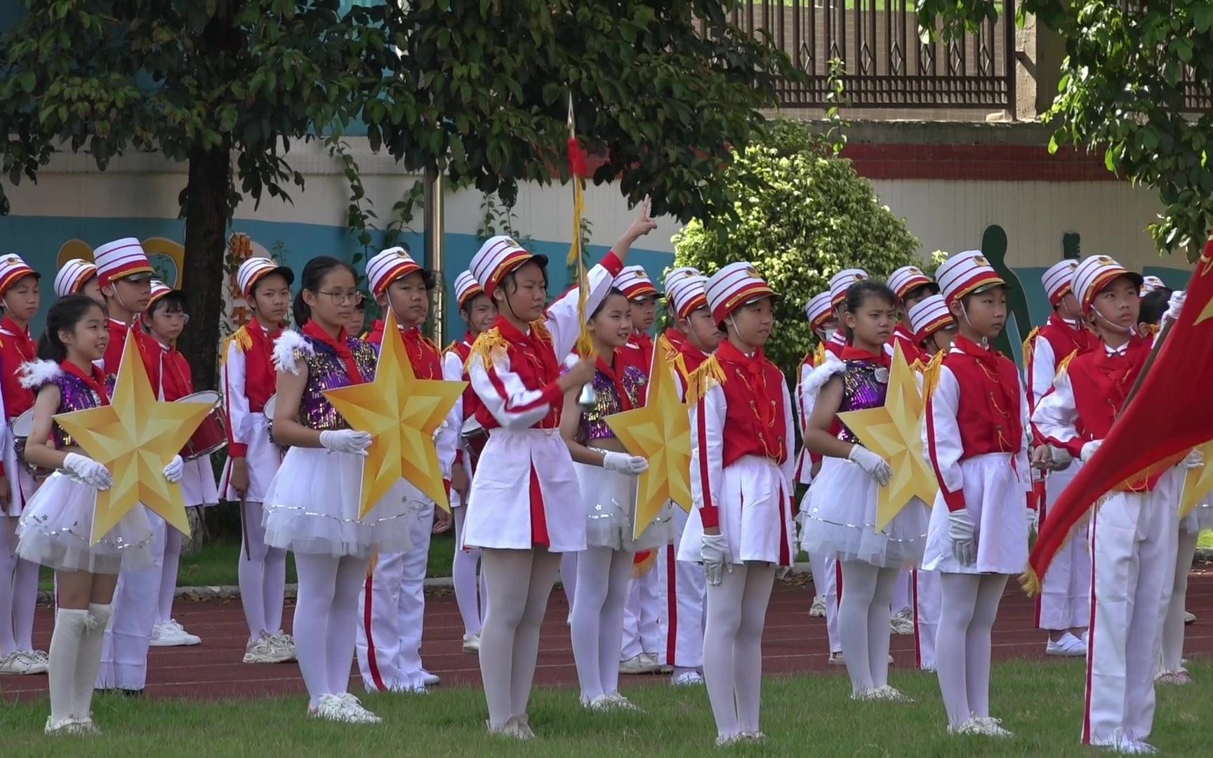 佛山市三水区北江小学鼓号队花样操_哔哩哔哩_bilibili