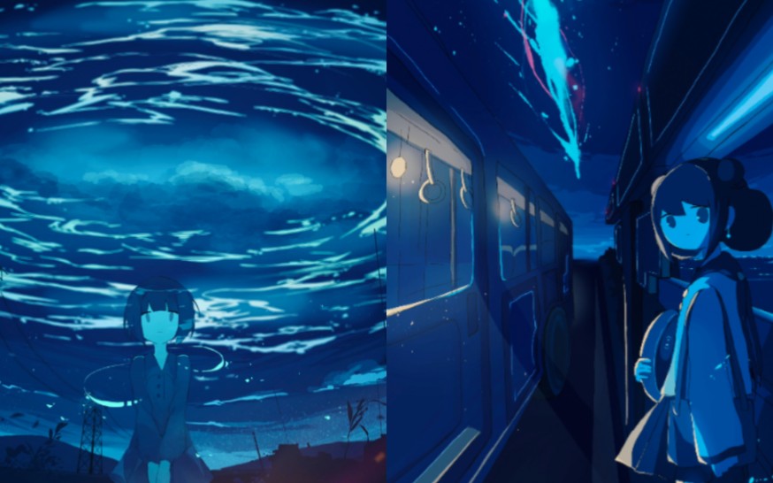 【绘画过程】春卷饭同人/若能化作彗星 銀河録