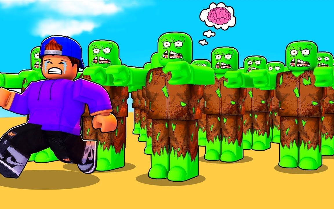 roblox逃离僵尸岛流落无人岛遭遇巨型野生僵尸面面解说