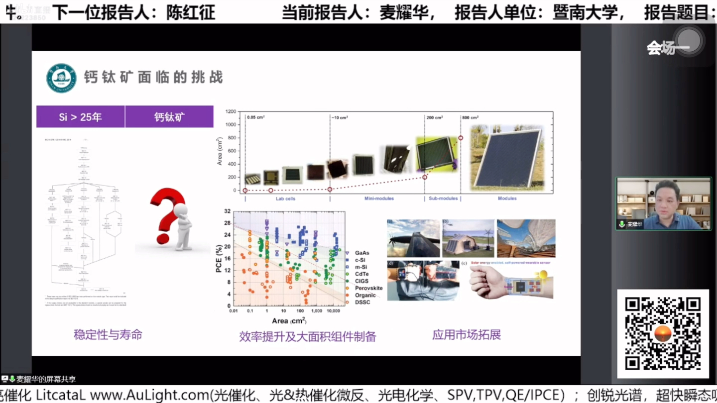 第九届新型太阳能材料科学与技术学术研讨会暨南大学大面积高效率钙钛矿光伏组件哔哩哔哩bilibili