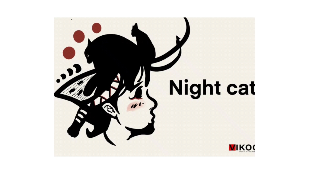 【绘画过程】摸鱼 更新 《Night cat》夜猫哔哩哔哩bilibili