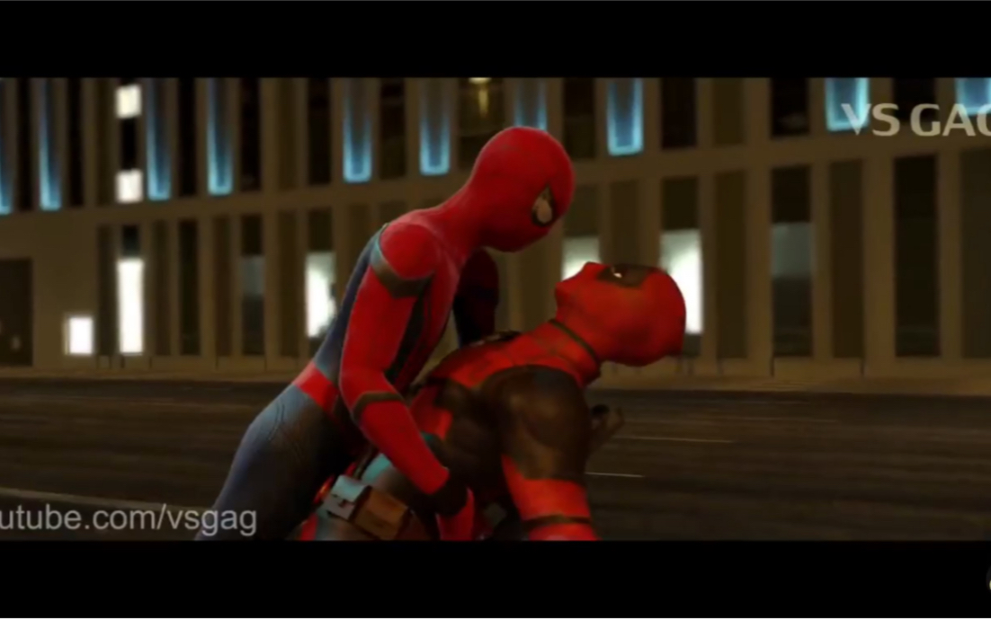 [图]Spiderman dance with deadpool