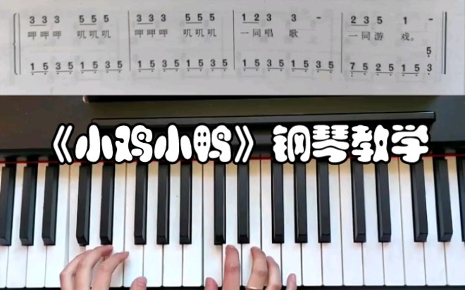 《 小鸭小鸡 》钢琴曲,幼师必备!