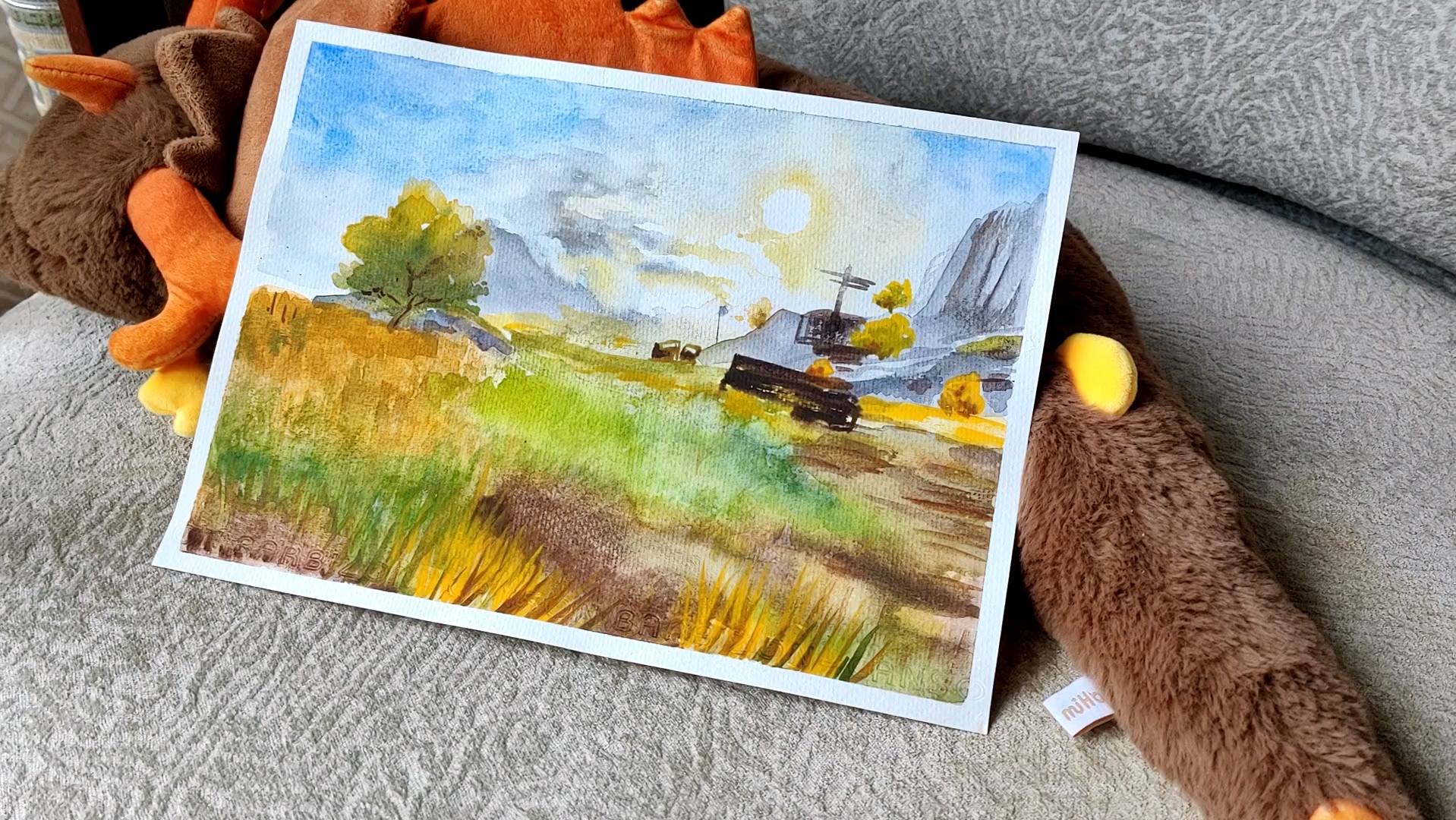 【提瓦特风景】3 原神水彩画-层岩巨渊