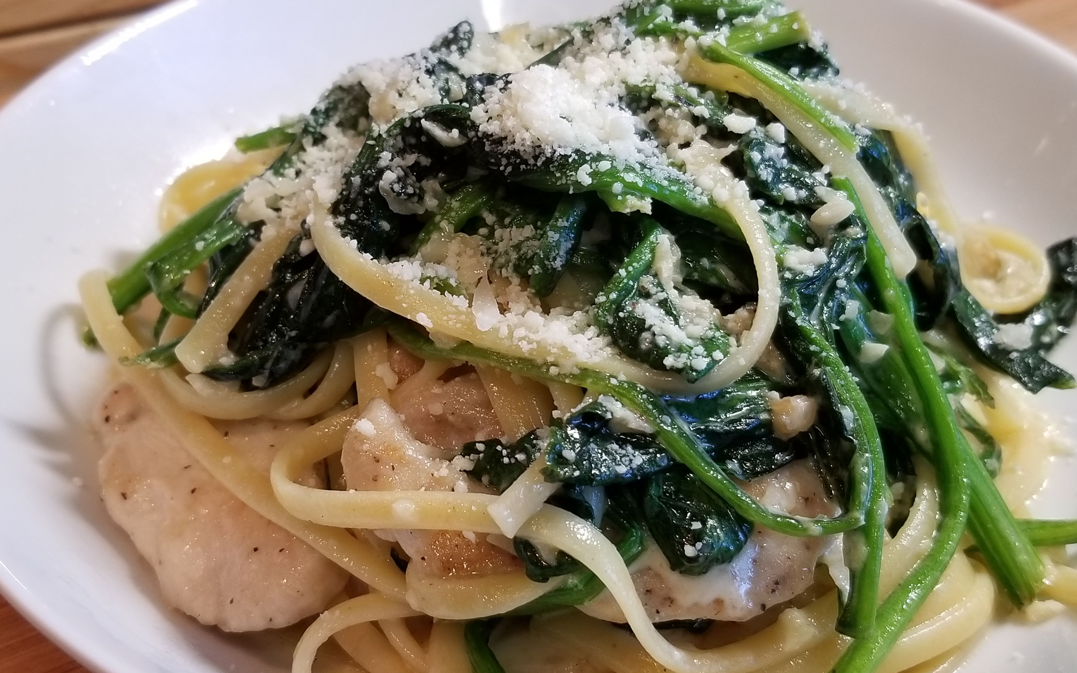 creamy chicken spinach linguine 奶油鸡肉菠菜意大利面哔哩哔哩bilibili