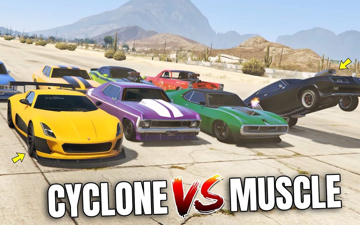 【gta5测评】电动超级跑车"旋风·飓风" vs 系列肌肉车谁更风驰电掣?