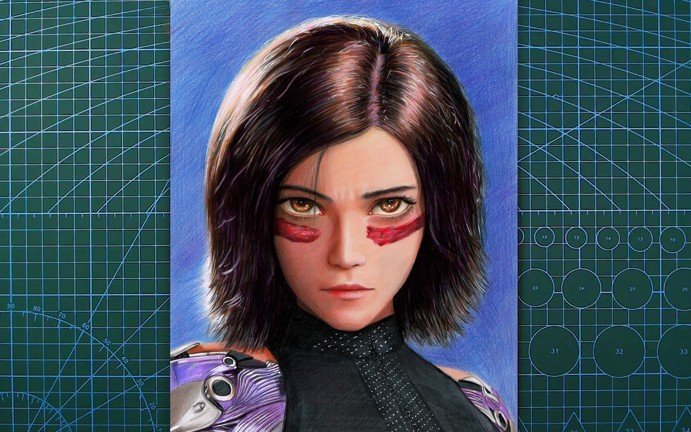 阿丽塔战斗天使手绘作品