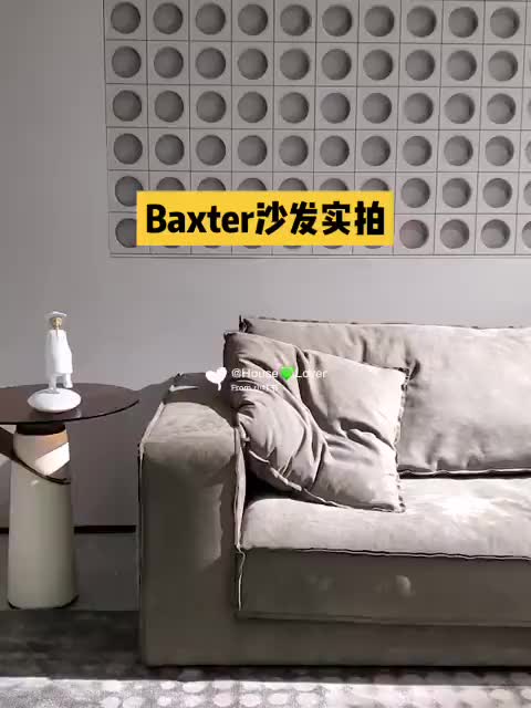 Baxter沙发 | 明星同款 | 后面有模特坐靠哔哩哔哩bilibili