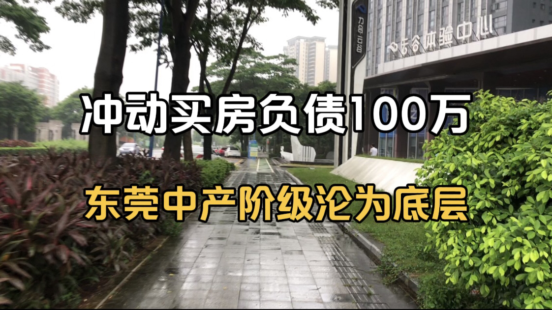 因冲动买房负债100万,东莞中产阶级沦为底层哔哩哔哩bilibili