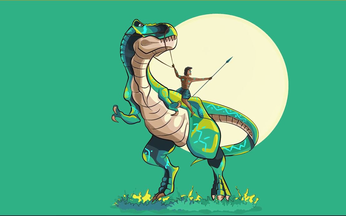 【ai教程】用ai绘制一个骑在霸王龙身上的男人_哔哩哔哩 (゜-゜)つロ