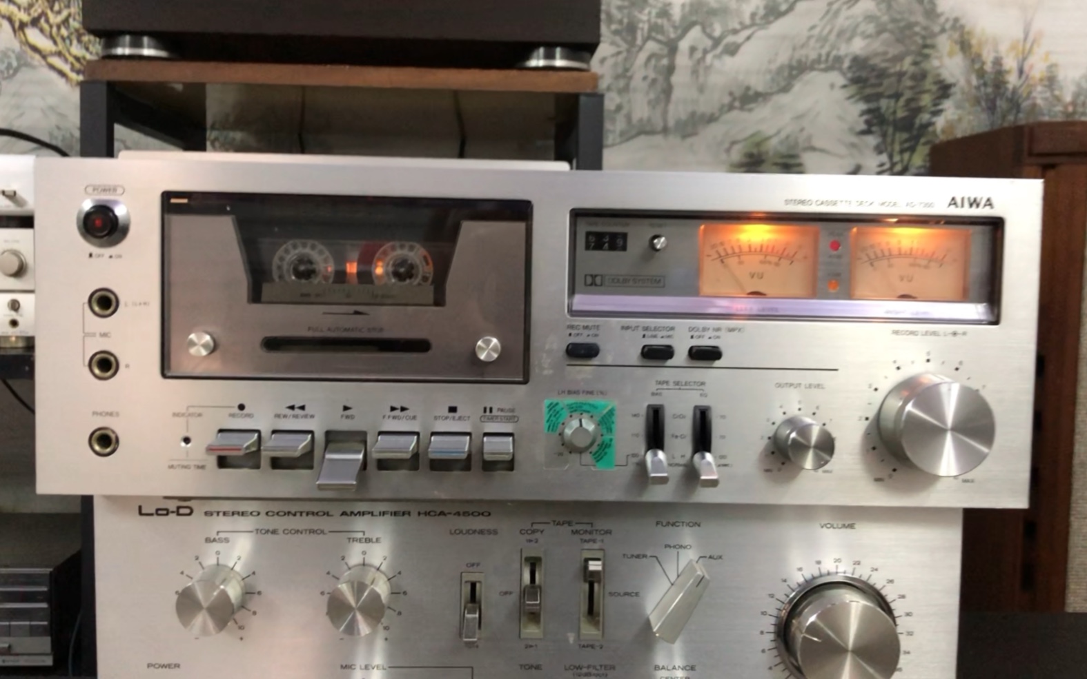 日本原装进口爱华aiwa ad-7350卡座