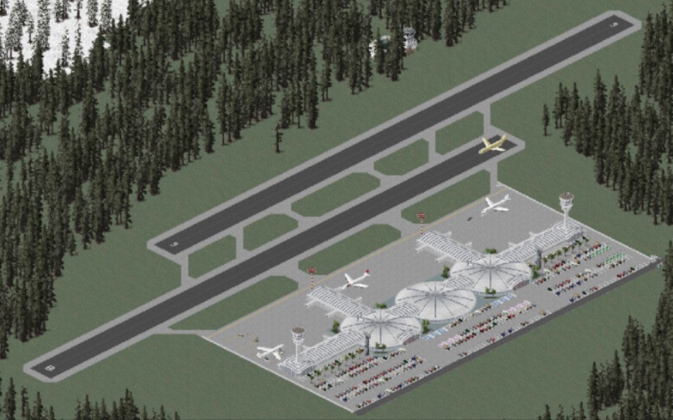 西奥小镇小型机场与火车站建设