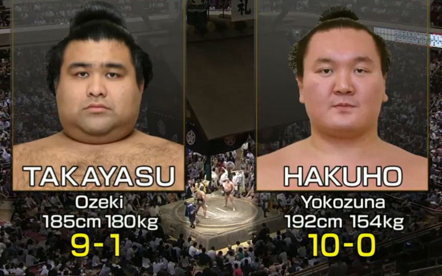 大相扑2018年9月11日目白鹏翔vs高安晃