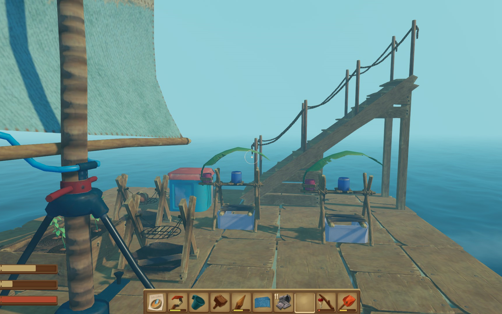 《raft》-木筏求生 第三天 我再也不去追船追岛了.真香.