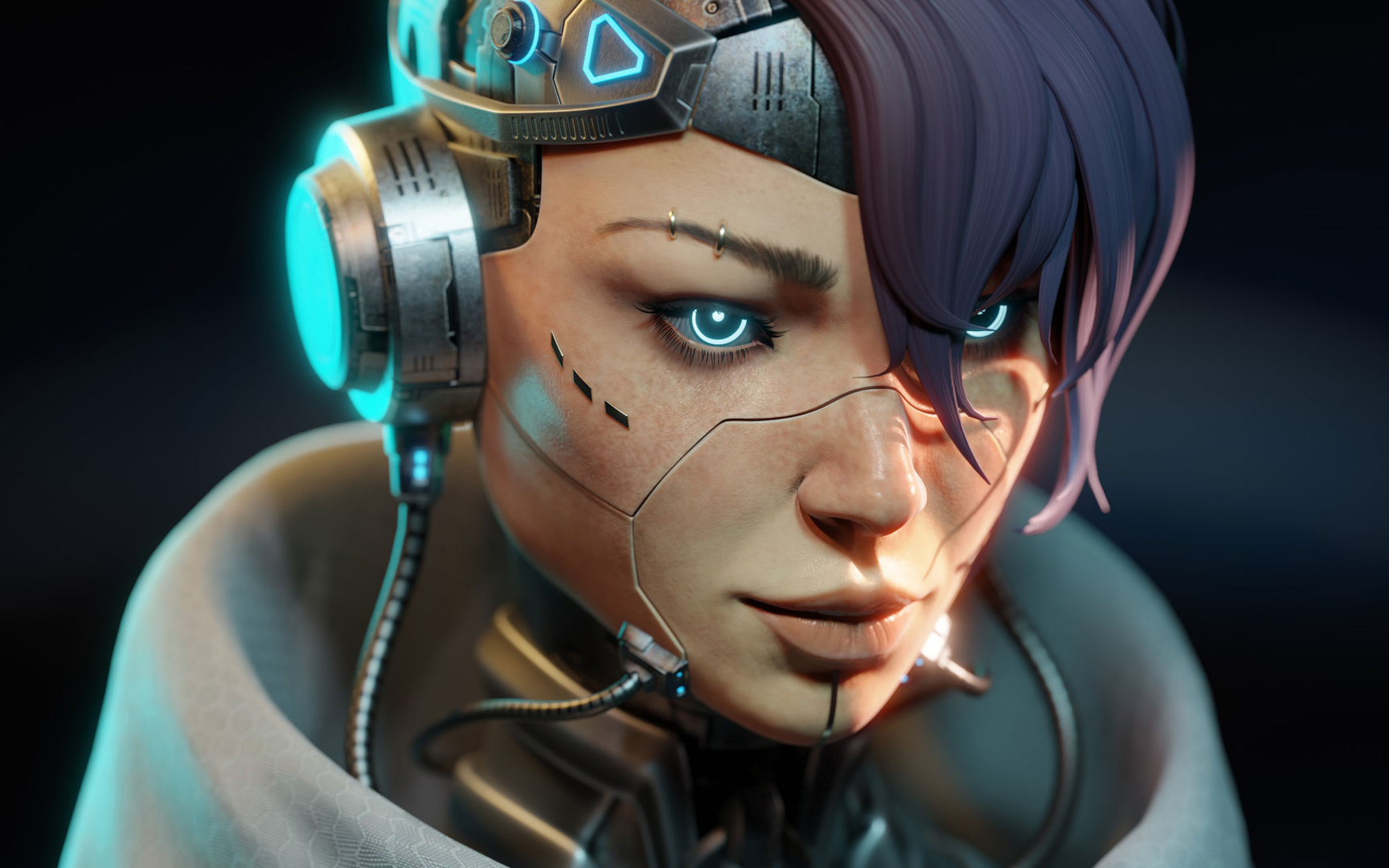 教程】blender创建赛博朋克风格的女孩 建模材质渲染教