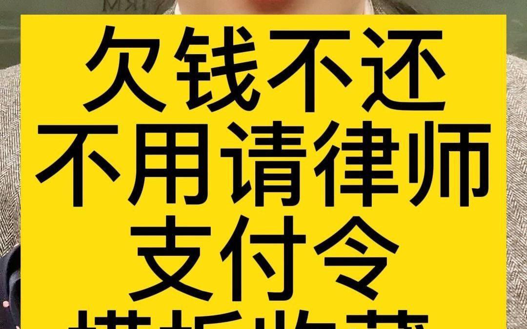 欠钱不还,不用请律师,支付令模板,收藏哔哩哔哩bilibili