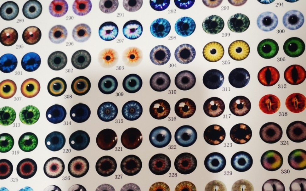 【仿真玻璃眼睛底纸】手工diy制作,幻想生物恶魔猫兽设猫狗动物,娃娃