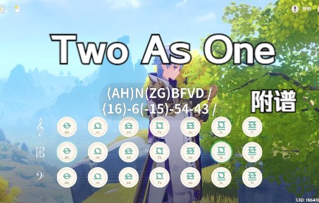 [图]【原神 / 奥特曼】 欧布奥特曼 - Two As One (有和弦 附谱)