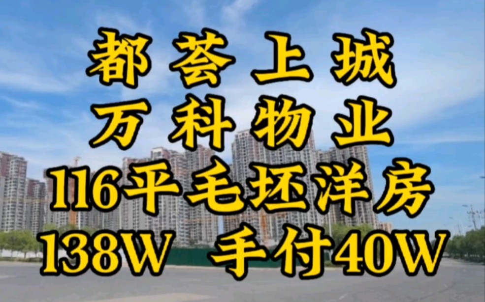 都荟上城 万科物业 116平洋房4室 纯毛坯138W 随时看房哔哩哔哩bilibili