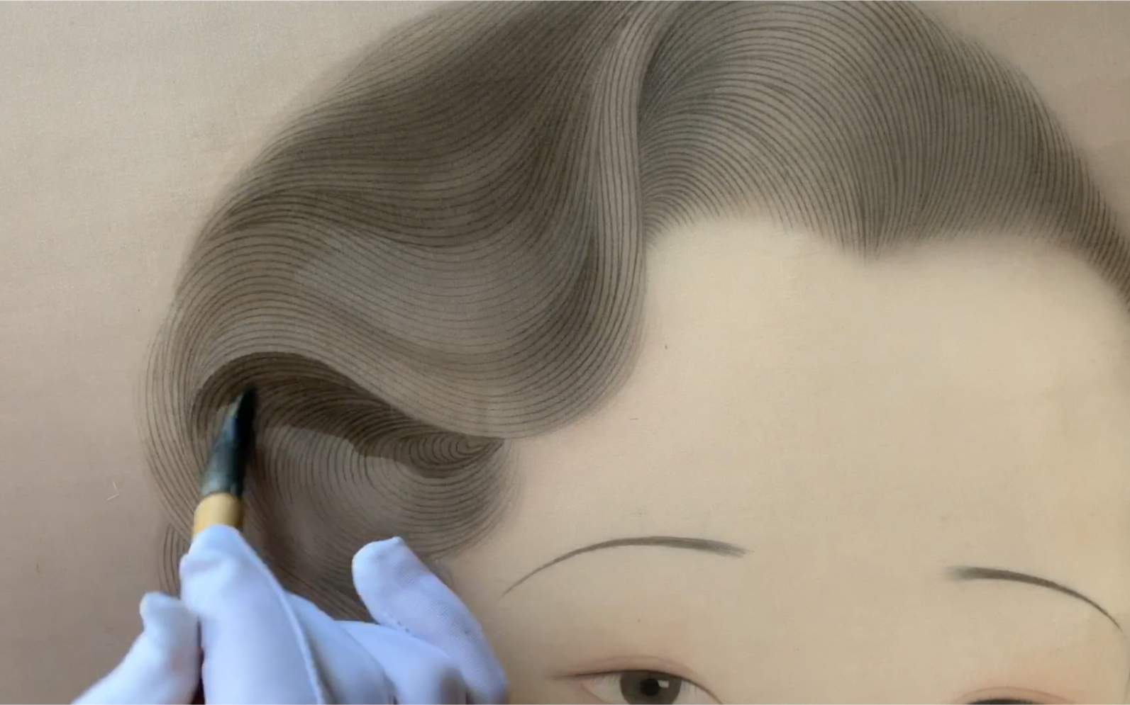 【工笔画】渲染头发我喜欢内紧外松