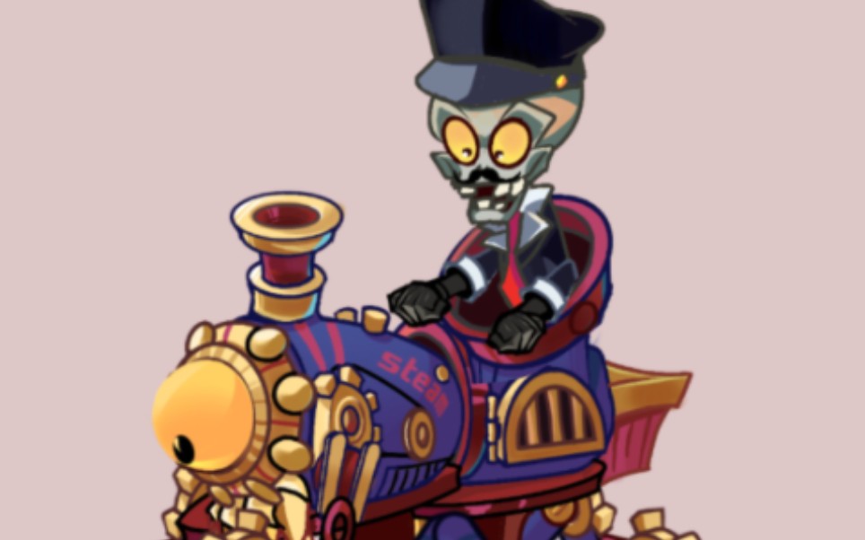 疑似pvz3僵王boss战流出(bs 用三代画风画了下蒸汽僵王小动画
