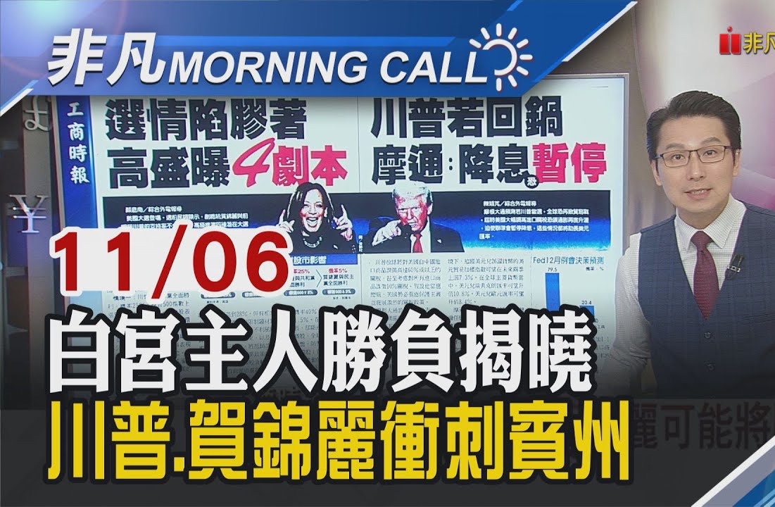 台媒:美国大选 道指大涨427点 英伟达市值再超越苹果 登顶全球市值榜首!AMD盘后崩跌16%哔哩哔哩bilibili