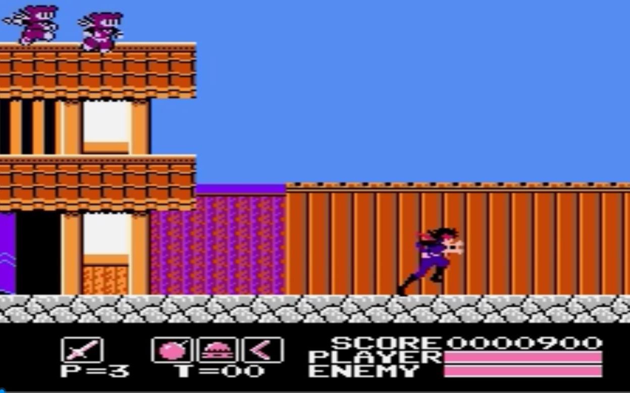 [fc 任天堂红白机游戏]幪面忍者 假面忍者赤影一命通关 小霸王破关