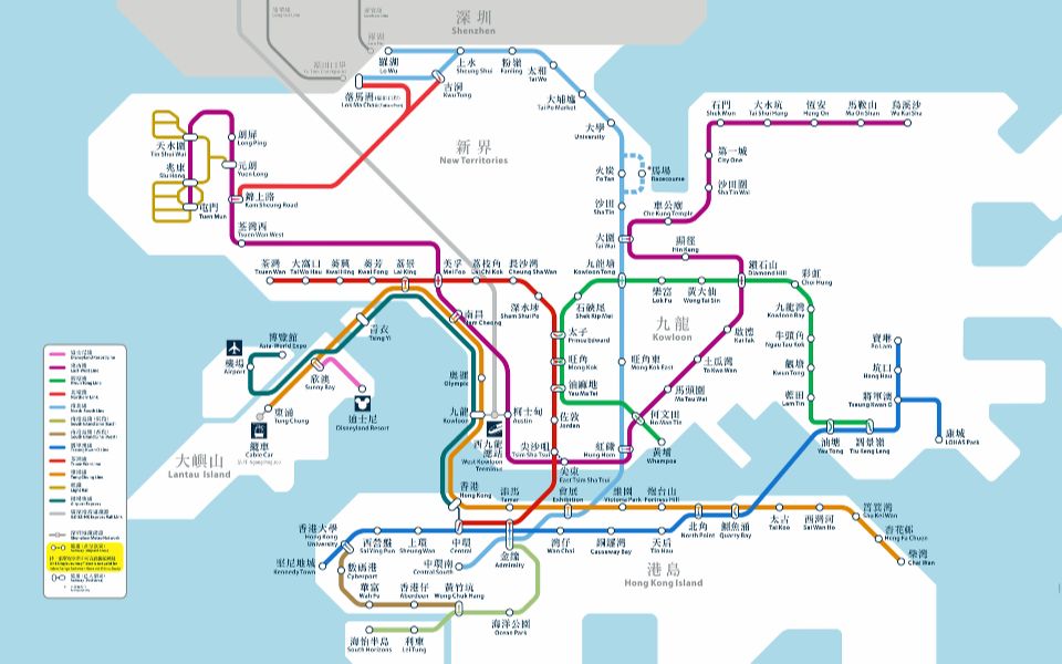 港铁路线图2021高清图片