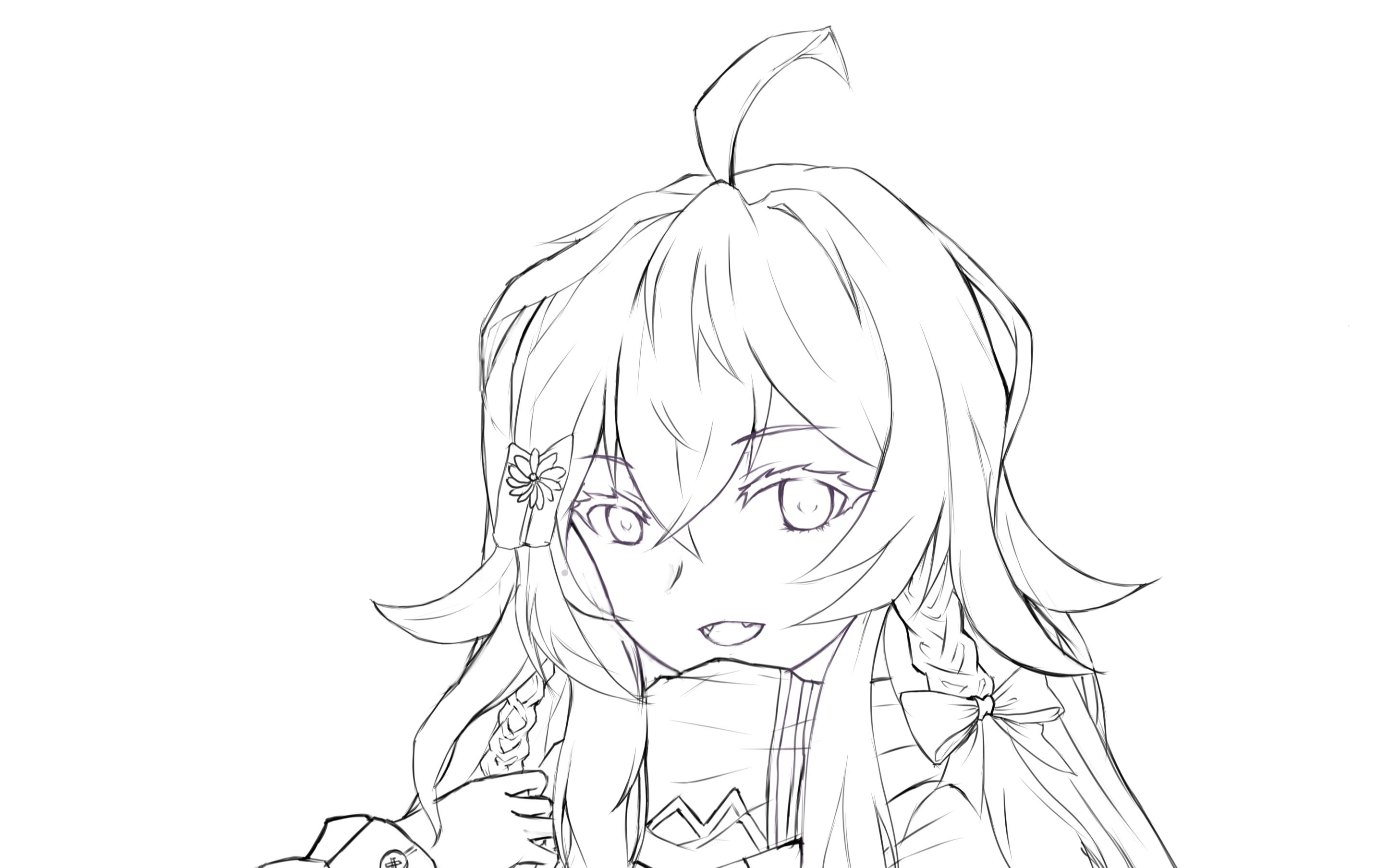 狗妈线稿想拿去认证米画师