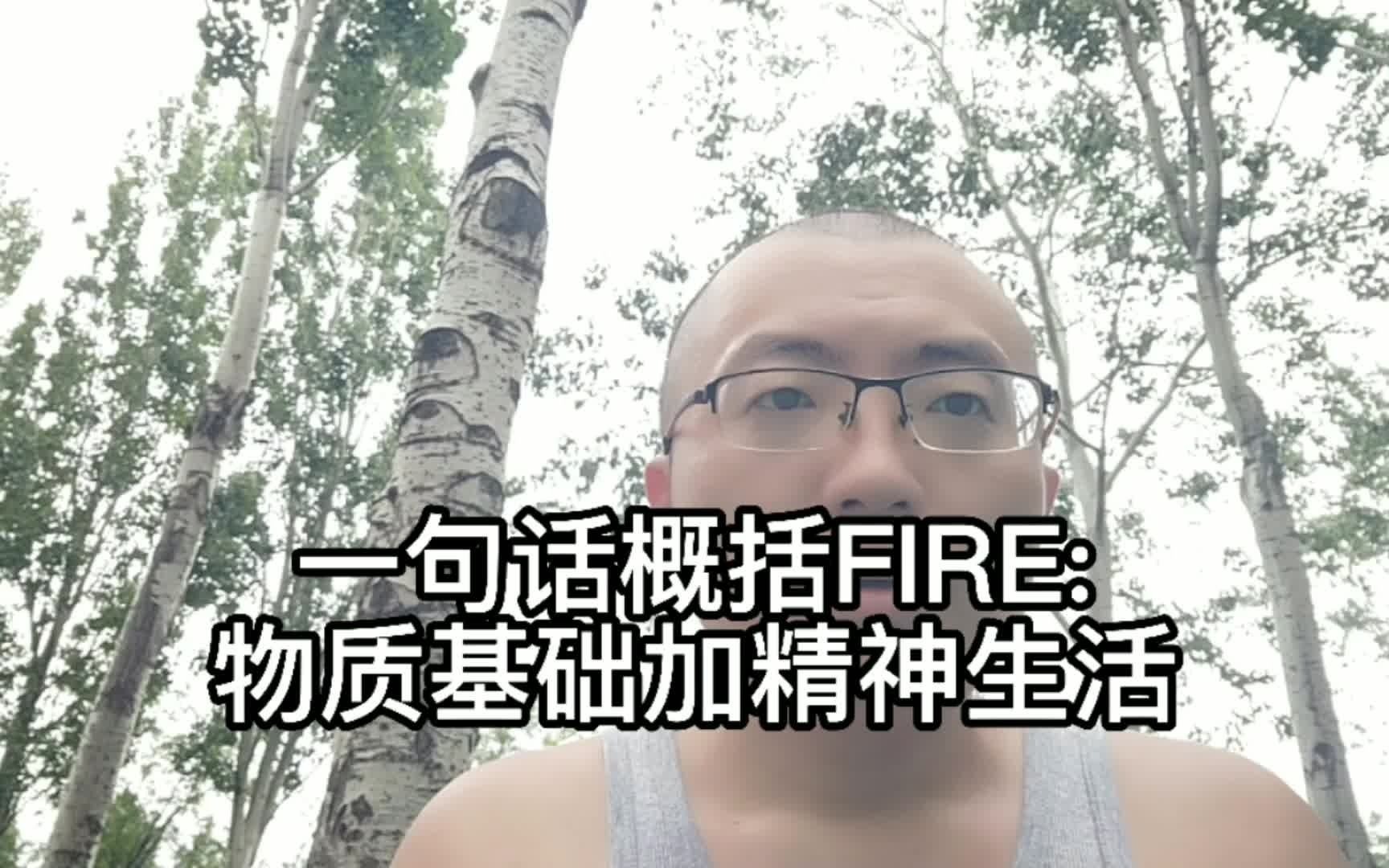 一句话概括FIRE:物质基础加精神生活哔哩哔哩bilibili