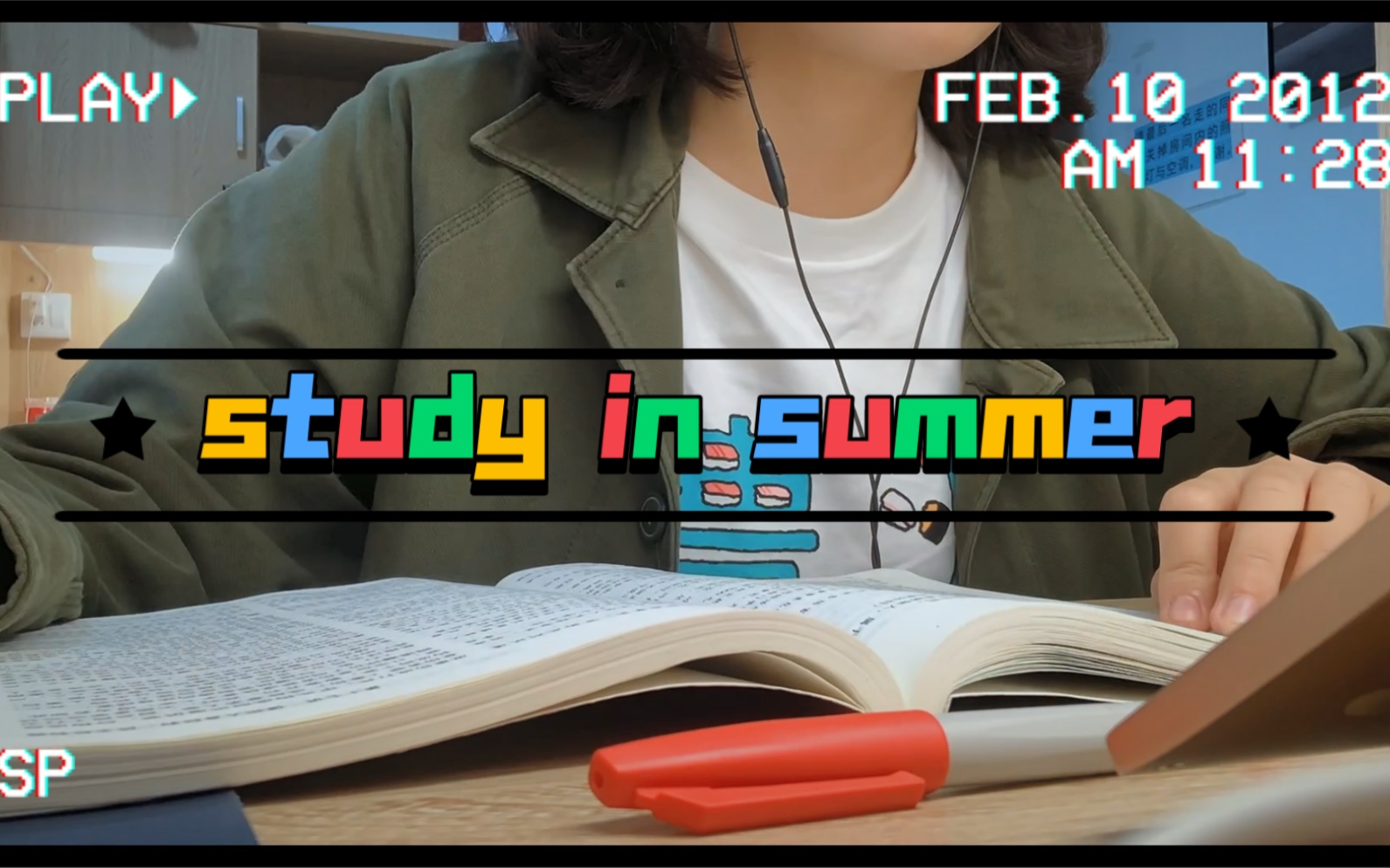 [图]study in summer｜一直下雨的星期天｜暑假自习室倍速学习｜没有更新但一直学习